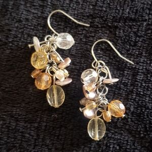 Sparkling Pearl & Glass Bead Earrings